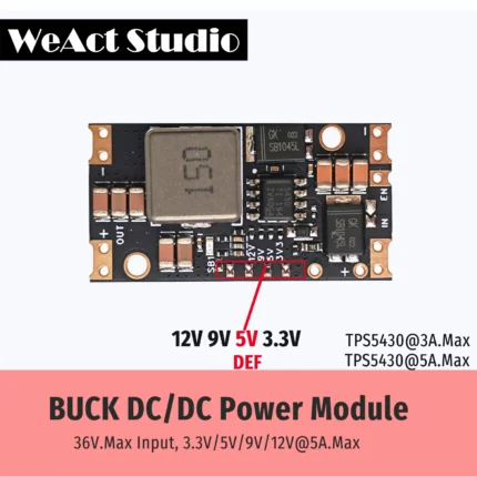 WeAct Buck Step-Down Power Module DC/DC 36V Max Input 3.3/5/9/12V Output 5A Max Current - AliExpress 7